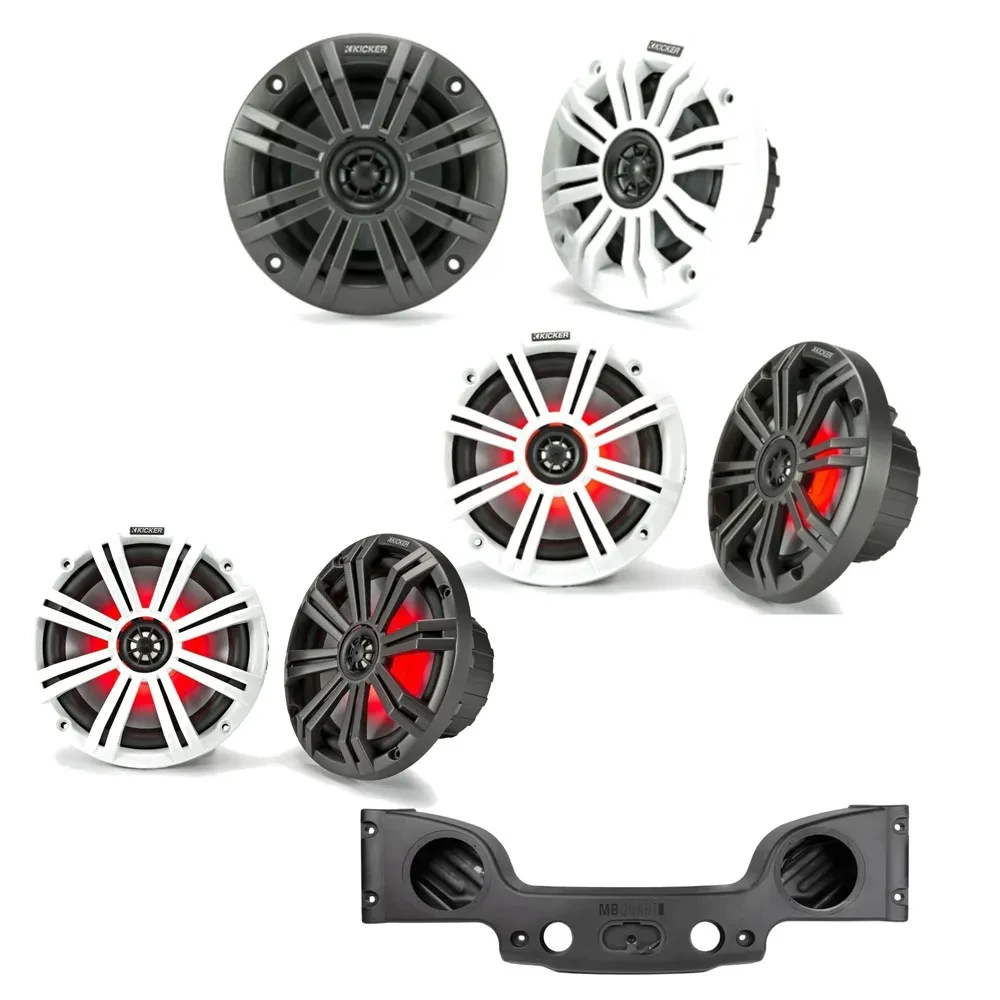 2007–2018 Jeep JK Wrangler – Kicker Plug & Play Marine Speaker Bundle