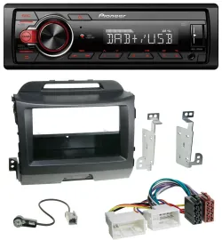 Pioneer MP3 1DIN DAB USB AUX Autoradio für Kia Sportage 3 SL 10-15 schwarz