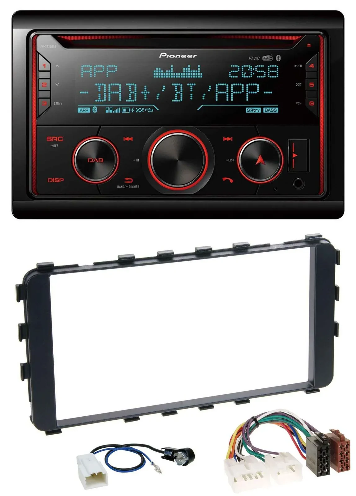 Автомагнитола для Toyota Yaris (2006–2011) Pioneer 2-DIN, DAB, CD, MP3, Bluetooth, USB