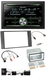 Pioneer Bluetooth Lenkrad DAB 2DIN USB CD Autoradio für Ford Kuga 08-12 anthrazi