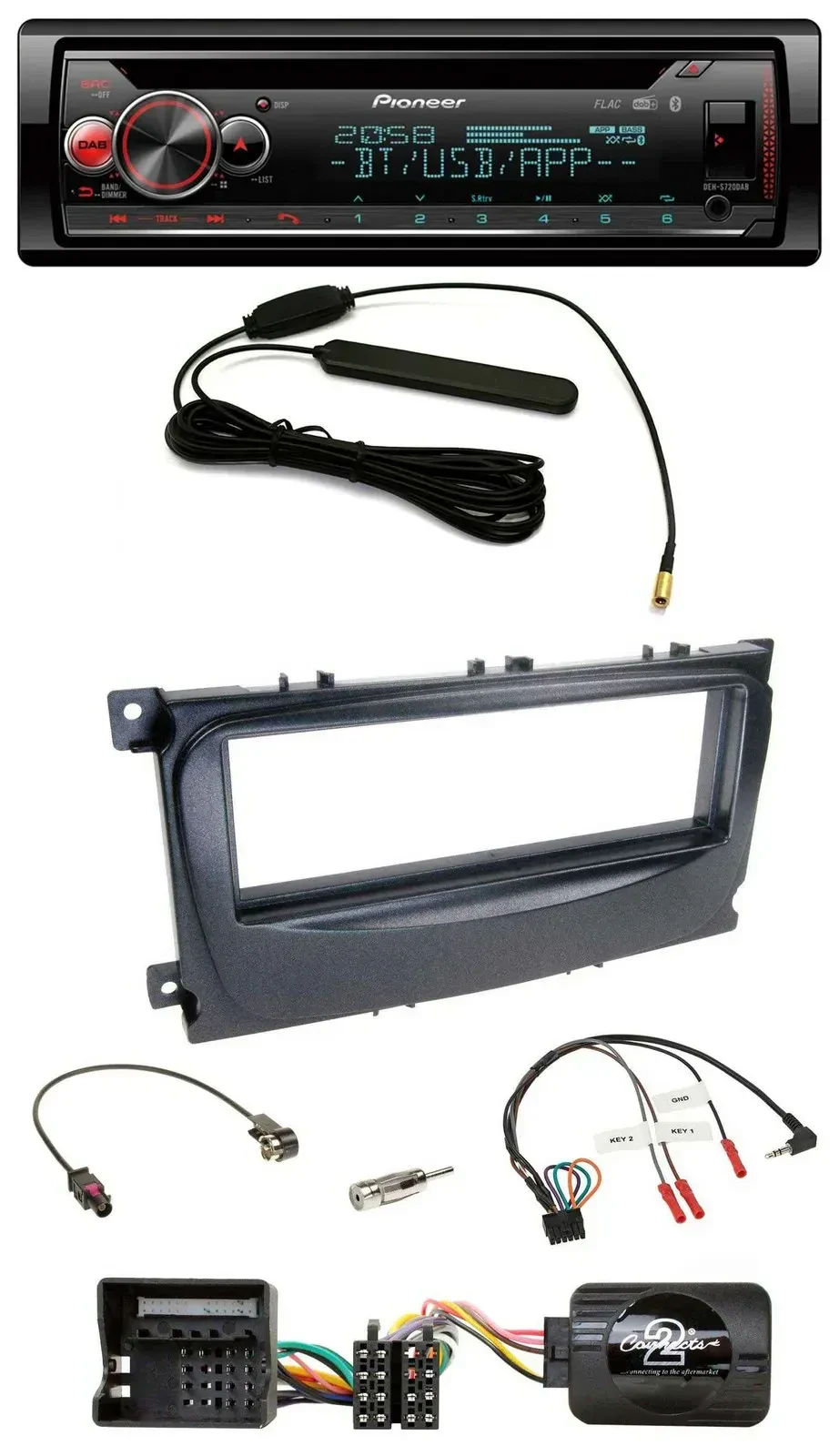 Автомагнитола для Ford S-Max/Mondeo (2007–2014) Pioneer USB DAB Bluetooth CD