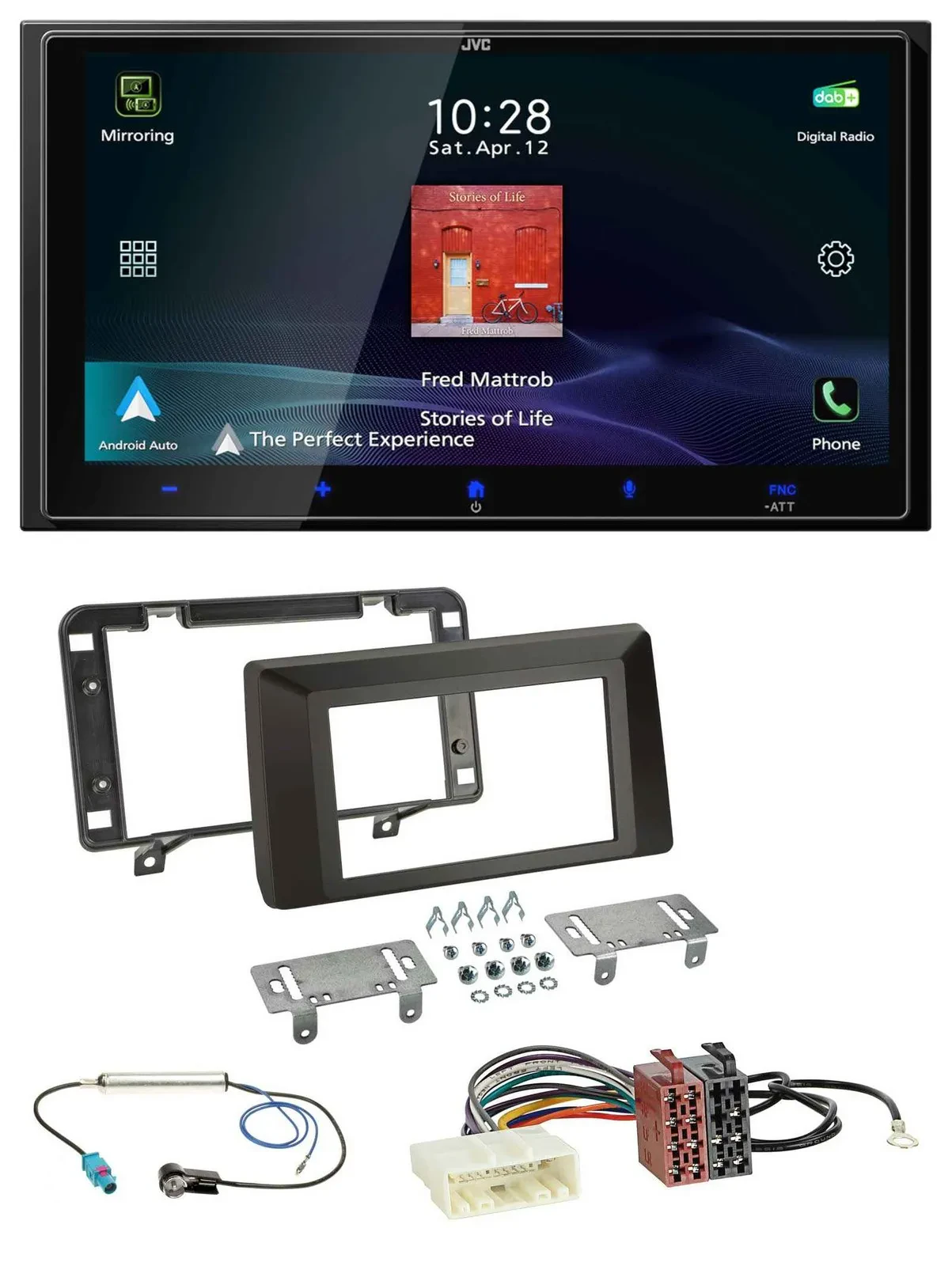 JVC USB Bluetooth 2DIN DAB MP3 Autoradio für Dacia Duster (ab 2021)