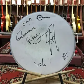 Пластик барабанный Aquarian Hi-Velocity с автографом группы Gamma Ray