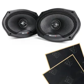 MB Quart PK1-169 6x9" 2-way Coaxial Speakers + Damping