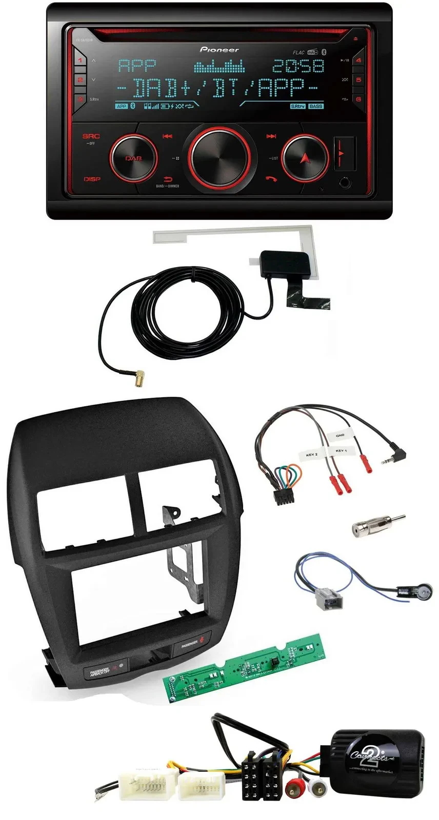 Автомагнитола для Mitsubishi ASX 2010–2014 Pioneer 2DIN CD DAB USB Bluetooth