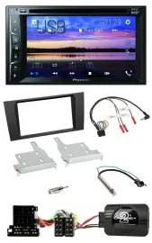 Pioneer Bluetooth 2DIN USB DVD DAB Lenkrad Autoradio für Audi A4 1999-2001