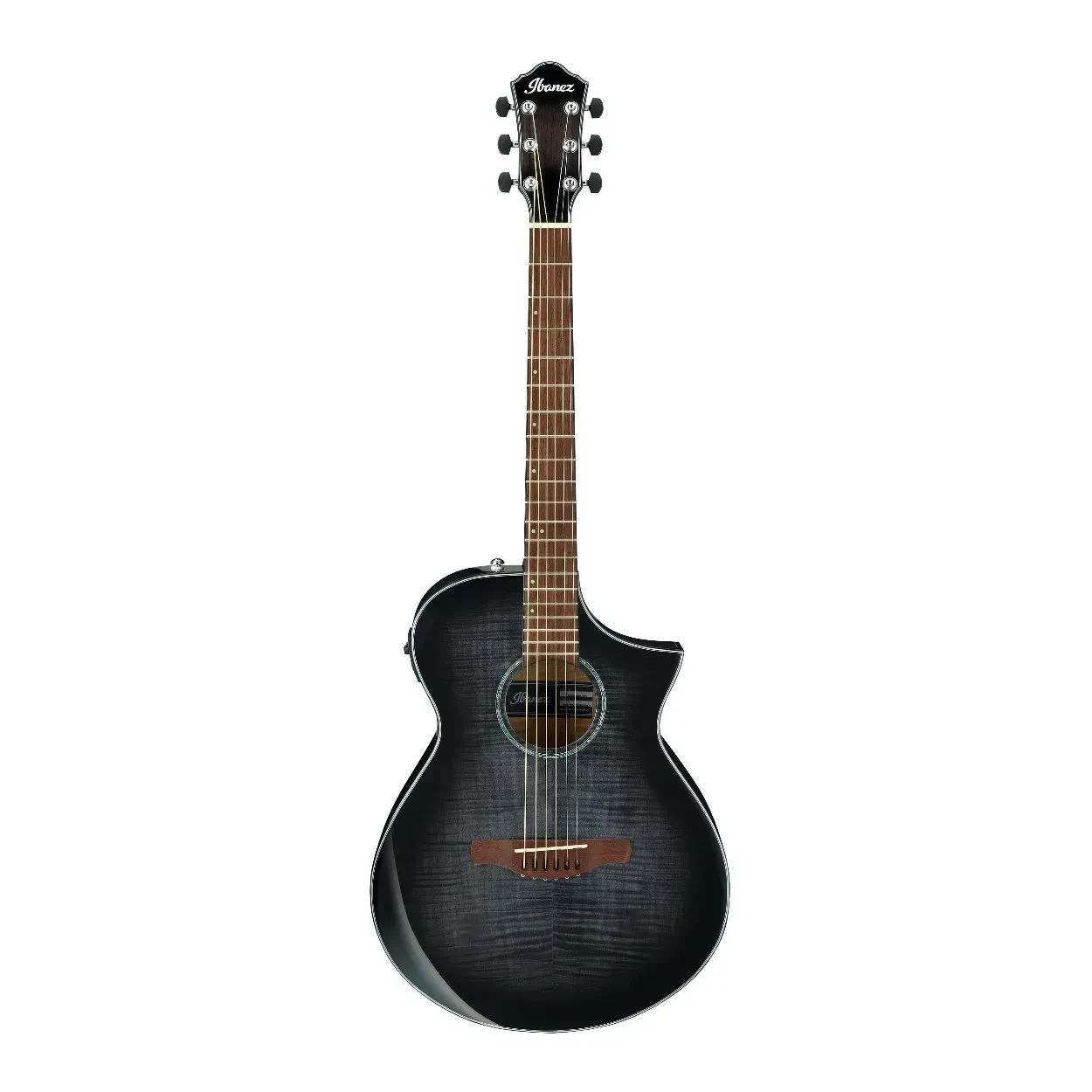 Ibanez AEWC400 6 String Acoustic Electric Guitar Transparent Black Sunburst