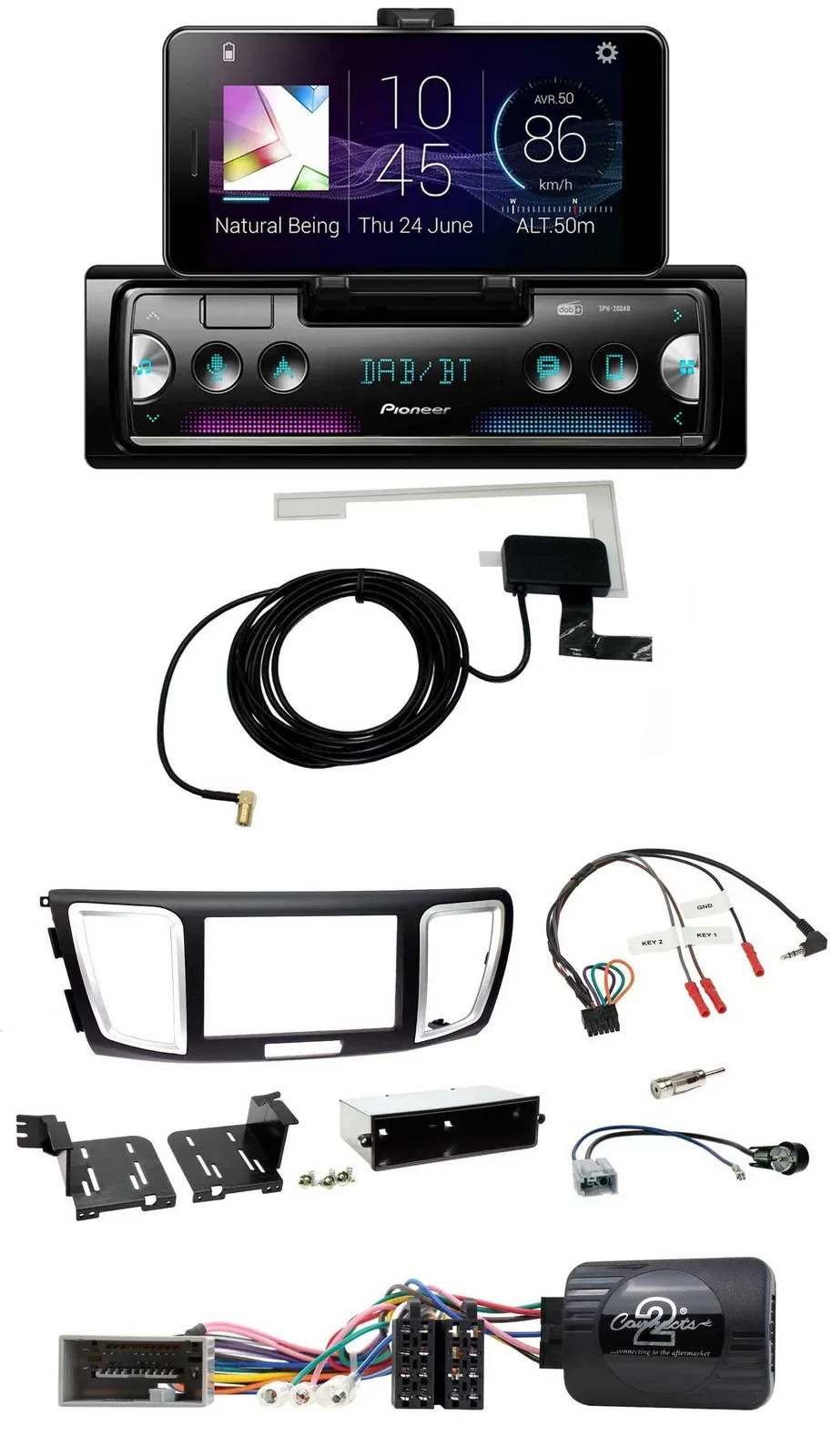 Pioneer DAB Bluetooth Lenkrad USB Autoradio für Honda Accord 2013-2015