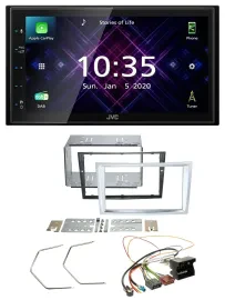 JVC DAB 2DIN MP3 Bluetooth USB Autoradio für Opel Astra H Zafira B Corsa D matt-