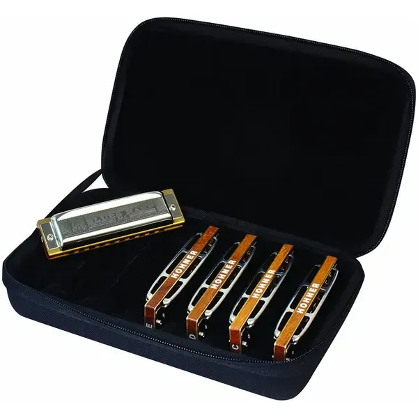 Набор губных гармошек диатонических Hohner M53305XP Blues Harp (C, D, E, G, A)