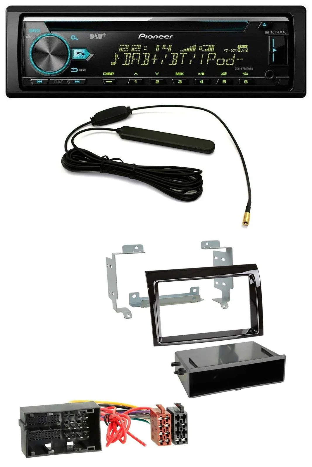 Автомагнитола Pioneer CD/MP3, DAB, USB, AUX для Citroen Jumper/Fiat Ducato (2014–2021), черный глянец