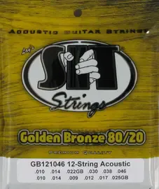 Струны для 12-струнной акустической гитары SIT Strings GB121046 10-46, бронза