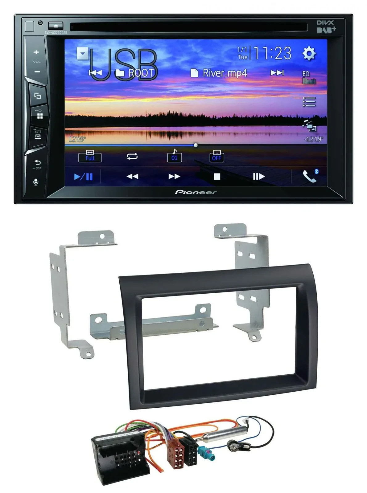 Pioneer Bluetooth 2DIN USB DVD DAB MP3 Autoradio für Citroen Jumper Profi 06-11