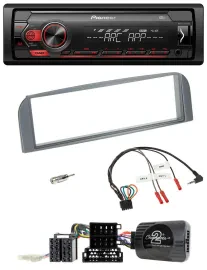 Автомагнитола Pioneer 1DIN DAB USB MP3 для Alfa Romeo 147/GT (2007–2010) антрацит