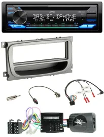 JVC Bluetooth Lenkrad USB DAB CD Autoradio für Ford Focus Galaxy C-Max Can ab 20