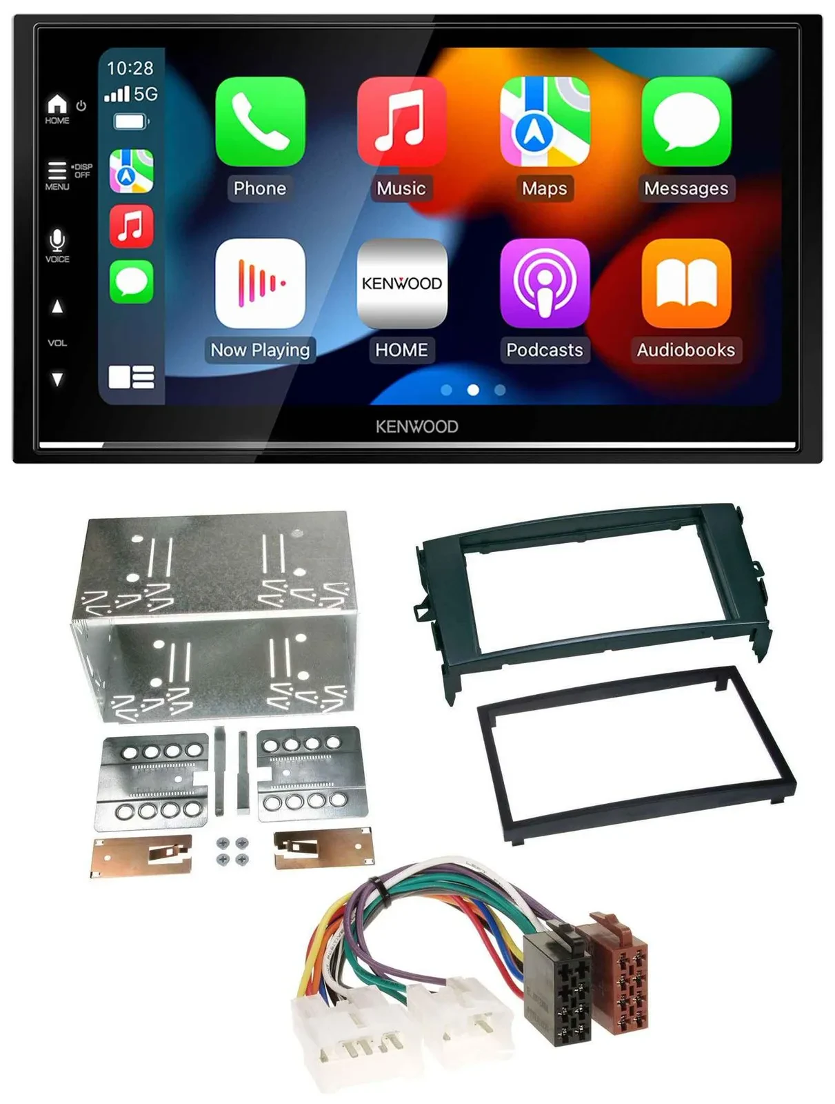 Kenwood DAB USB Bluetooth 2DIN MP3 Autoradio für Toyota Auris 07-12 schwarz