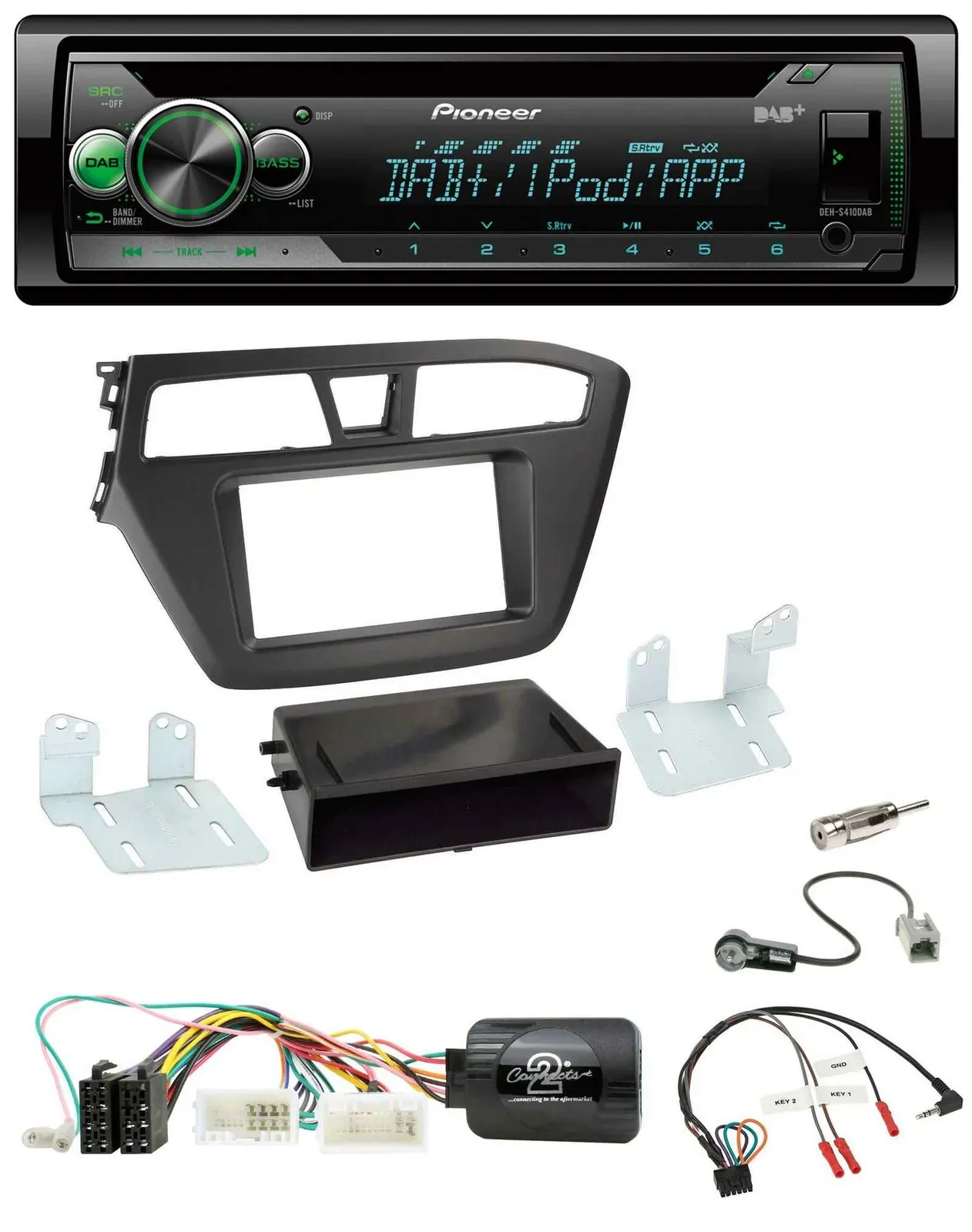 Автомагнитола Pioneer CD, USB, MP3, DAB для Hyundai i20 (с 2015)