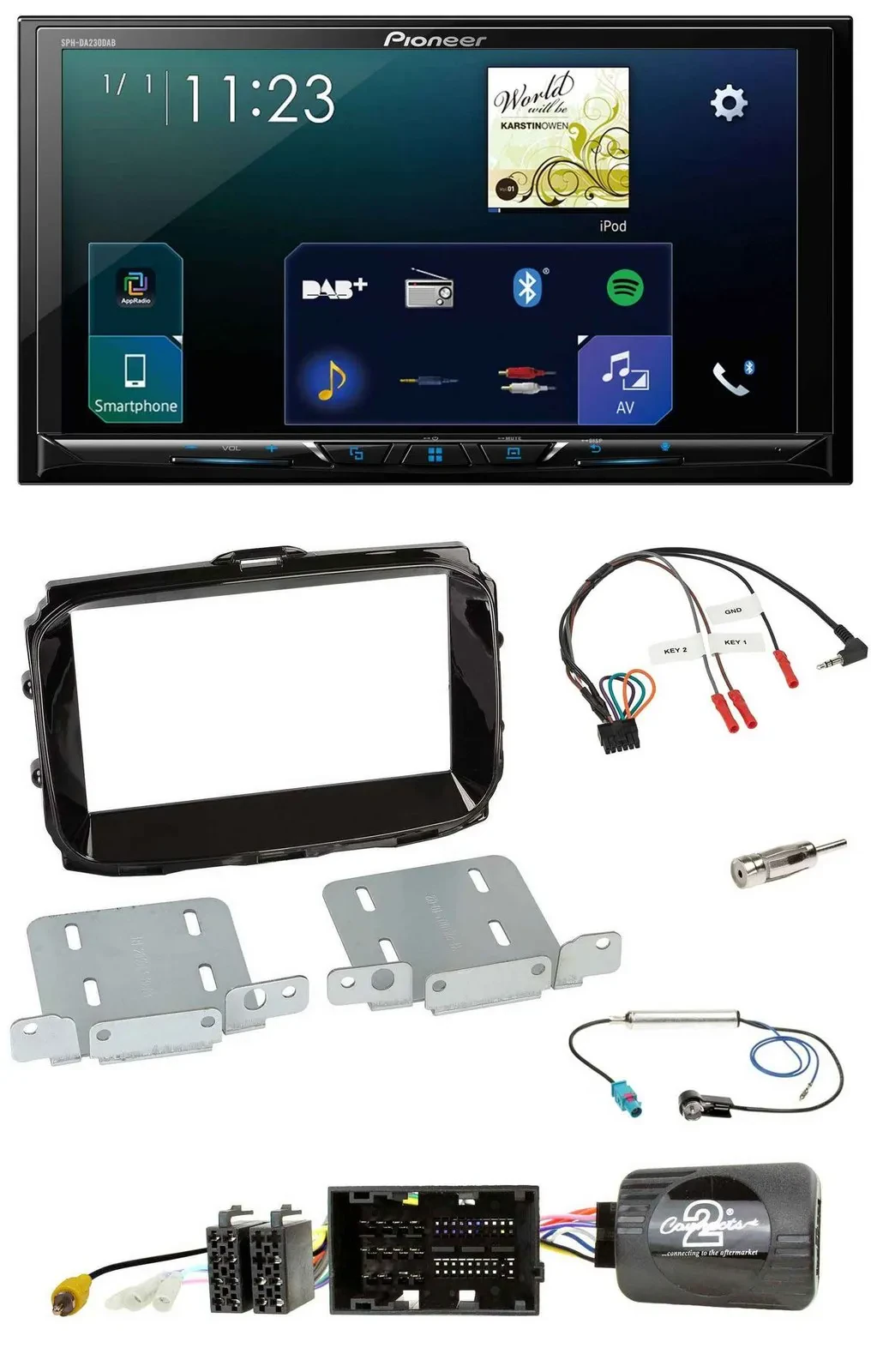 Pioneer Lenkrad Bluetooth USB 2DIN DAB Autoradio für Alfa Giulietta 2014-2021 pi