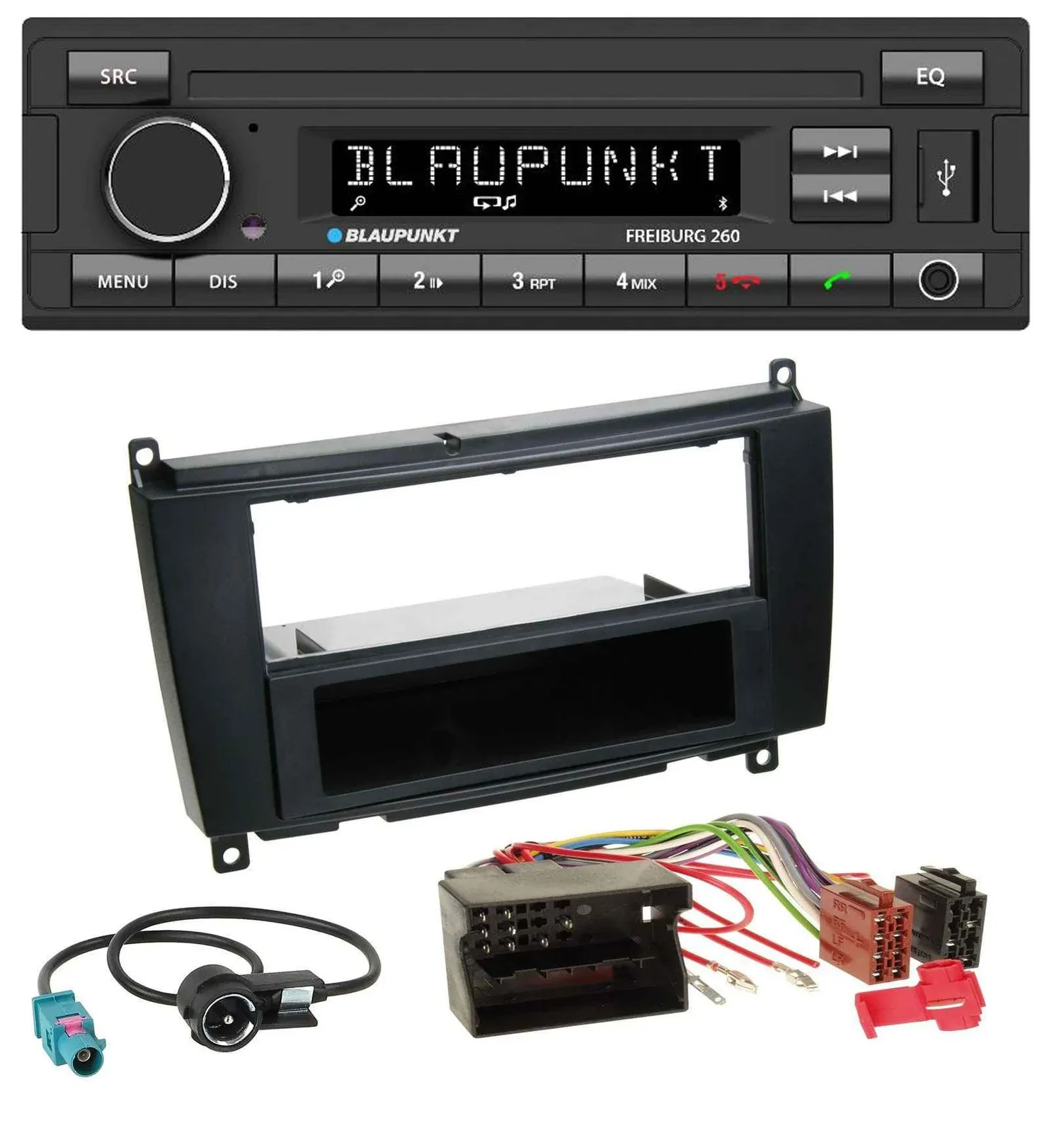 Blaupunkt AUX Bluetooth MP3 USB Autoradio für Mercedes CLK W209 ab 06 Coupe 04-0
