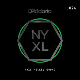 Струна для электрогитары D'Addario NYNW074 NYXL Nickel Wound Singles, сталь никелированная, калибр 74