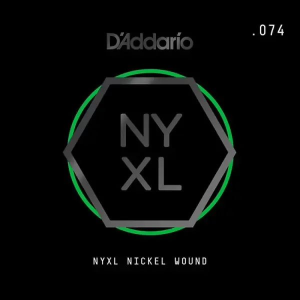 Струна для электрогитары D'Addario NYNW074 NYXL Nickel Wound Singles, сталь никелированная, калибр 74
