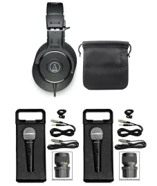 Наушники мониторные Audio-Technica ATH-M30x (набор, 2 микрофона), складные