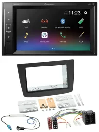Автомагнитола для Alfa Romeo Mito (2008–2014) Pioneer 2DIN DAB, Bluetooth, USB, MP3