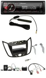 Автомагнитола Pioneer 1-DIN, DAB, USB, совместимая с кнопками на руле, для Ford C-Max/Kuga, коричневый