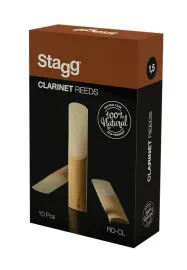Stagg Box of 10 Bb Clarinet Reeds, 1.5 Hardness, 100% Natural #RD-CL1.5