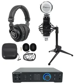 1-Person Podcast Podcasting Recording Kit w/Presonus Quantum HD2 Interface