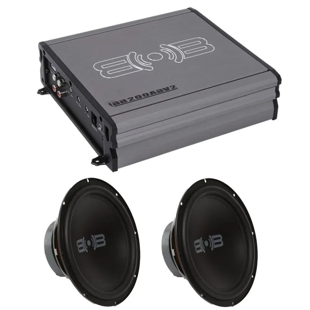 Belva BB200ABv2 | 500W Peak Class A/B Monoblock Amplifier w/ (2) 10" Subwoofer
