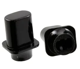 Allparts Top Hat Switch Knobs for Fender Tele, Oak Girgsby, CRL, BLACK, Set of 2
