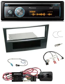 Pioneer Lenkrad DAB USB CD Bluetooth Autoradio für Opel Corsa D Schwarz 09-14