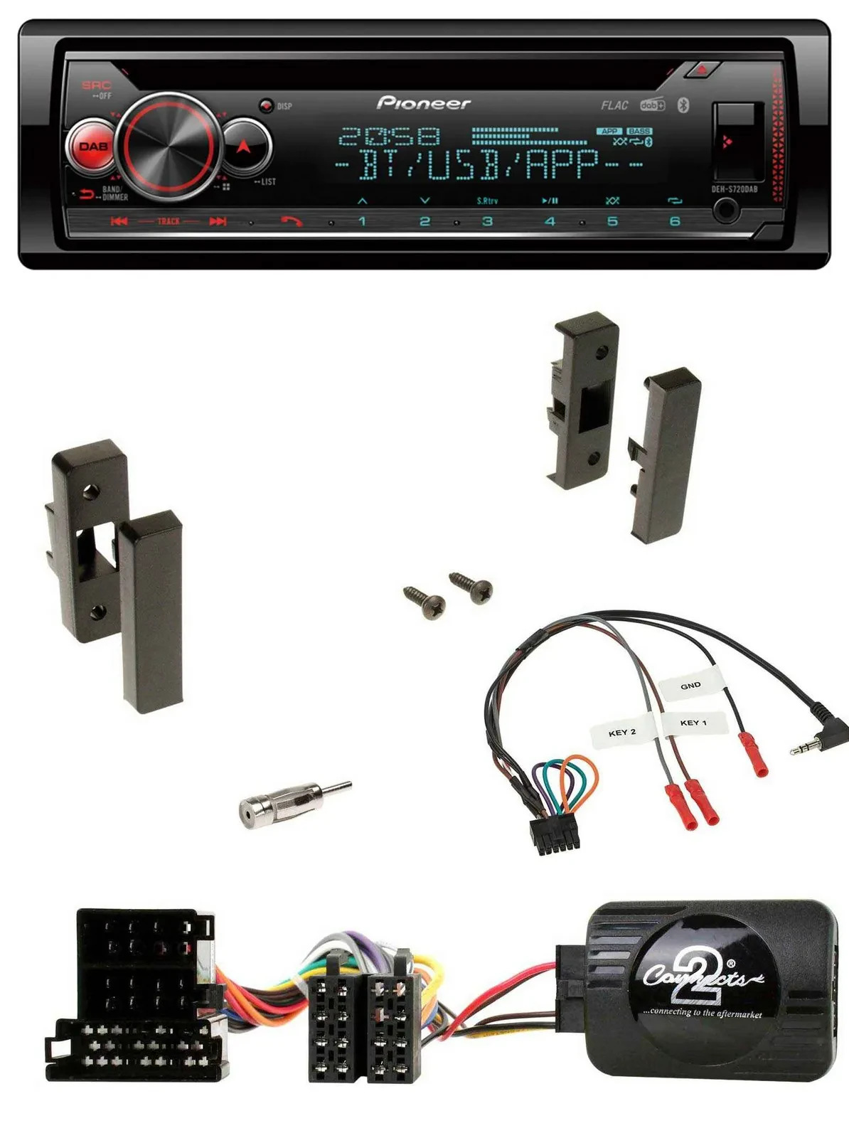 Pioneer Lenkrad DAB CD Bluetooth USB Autoradio für Audi A3 8L 1996-2000