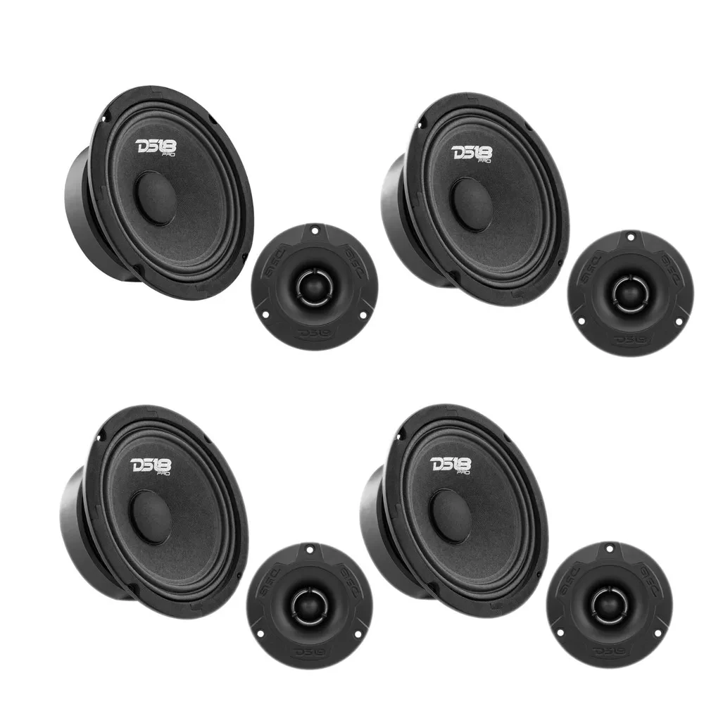 (2-Pairs) DS18 PRO-GM6.4PK 560W 6.5” Component Speakers