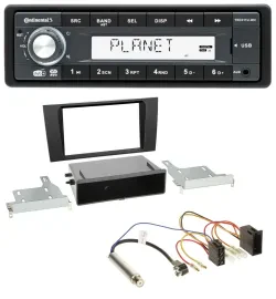 Continental MP3 AUX USB DAB 1DIN Autoradio für Audi A4 (B5 1999-2001) Symphony