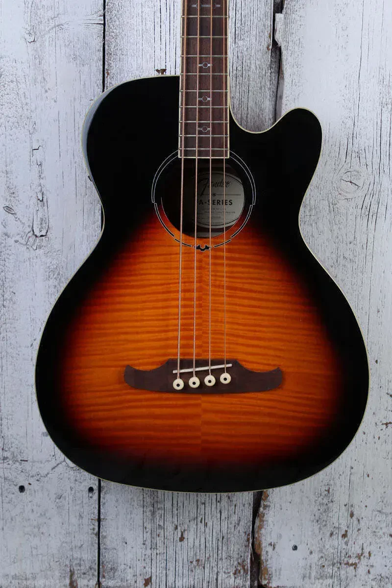 Fender FA-450CE 4 String Jumbo Cutaway Acoustic Electric Bass Guitar Sunburst