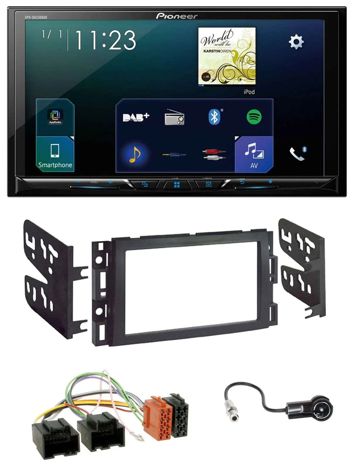 Pioneer MP3 Bluetooth USB 2DIN DAB Autoradio für Chevrolet Equinox Impala Monte