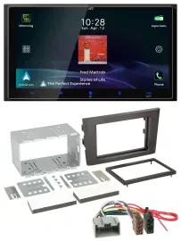 JVC USB Bluetooth 2DIN DAB MP3 Autoradio für Volvo XC 90 02-14 14 Pin