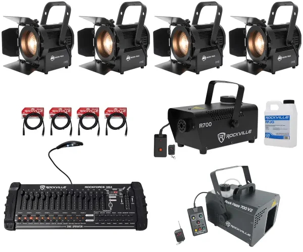 Комплект светового оборудования American DJ ENCORE FR50Z+ROCKFORCE 384+R700-2