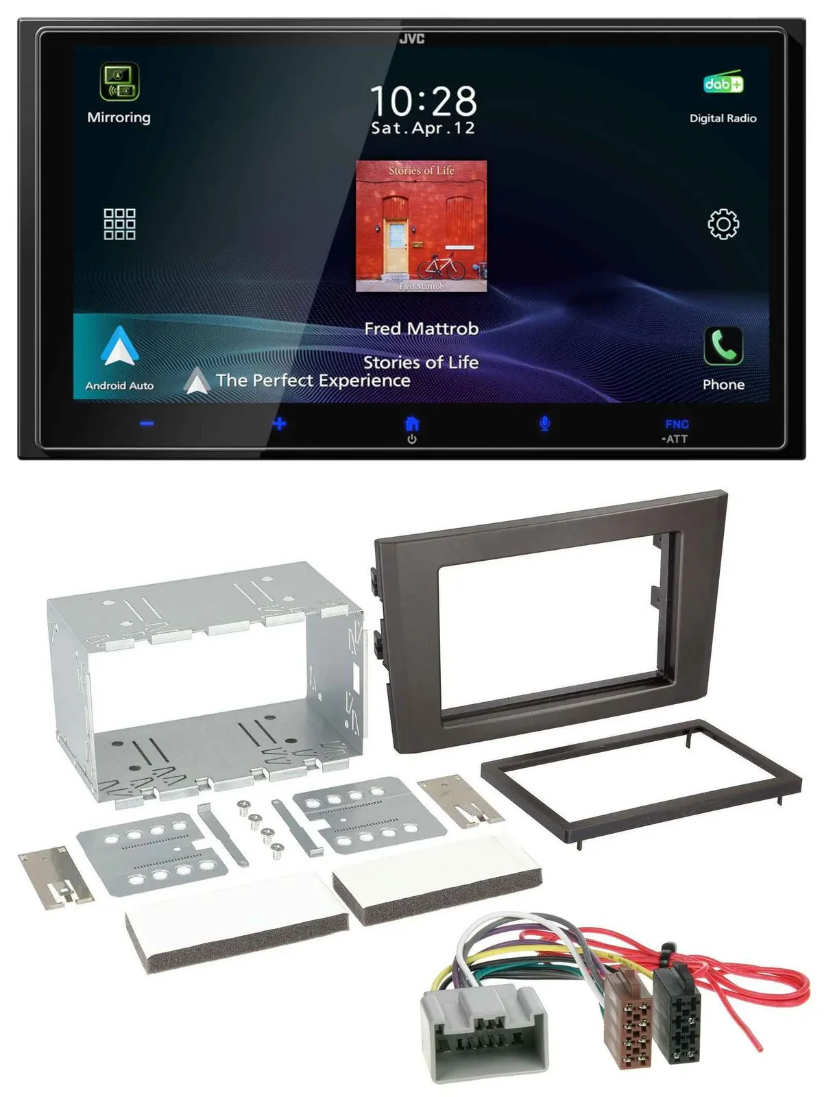 JVC USB Bluetooth 2DIN DAB MP3 Autoradio für Volvo XC 90 02-14 14 Pin