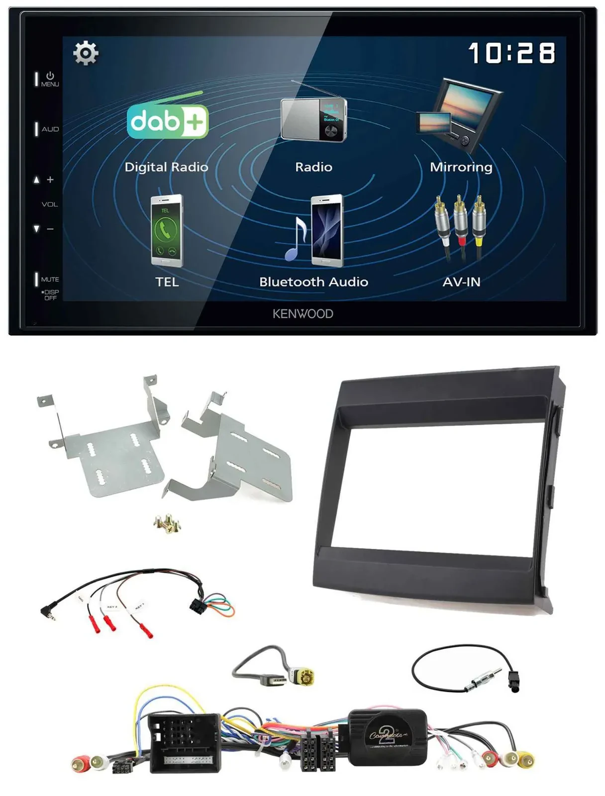 Kenwood 2DIN Bluetooth Lenkrad USB DAB Autoradio für Porsche Cayenne 2011-2016
