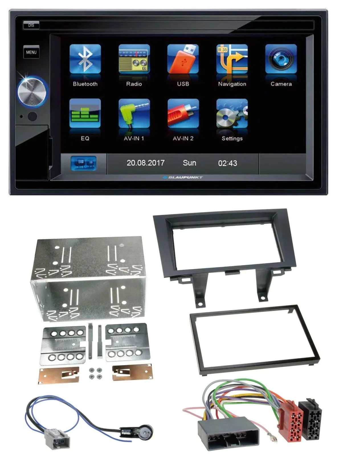 Blaupunkt SD Bluetooth 2DIN MP3 USB AUX Autoradio für Honda CR-V RE5/RE6/RE7 06-