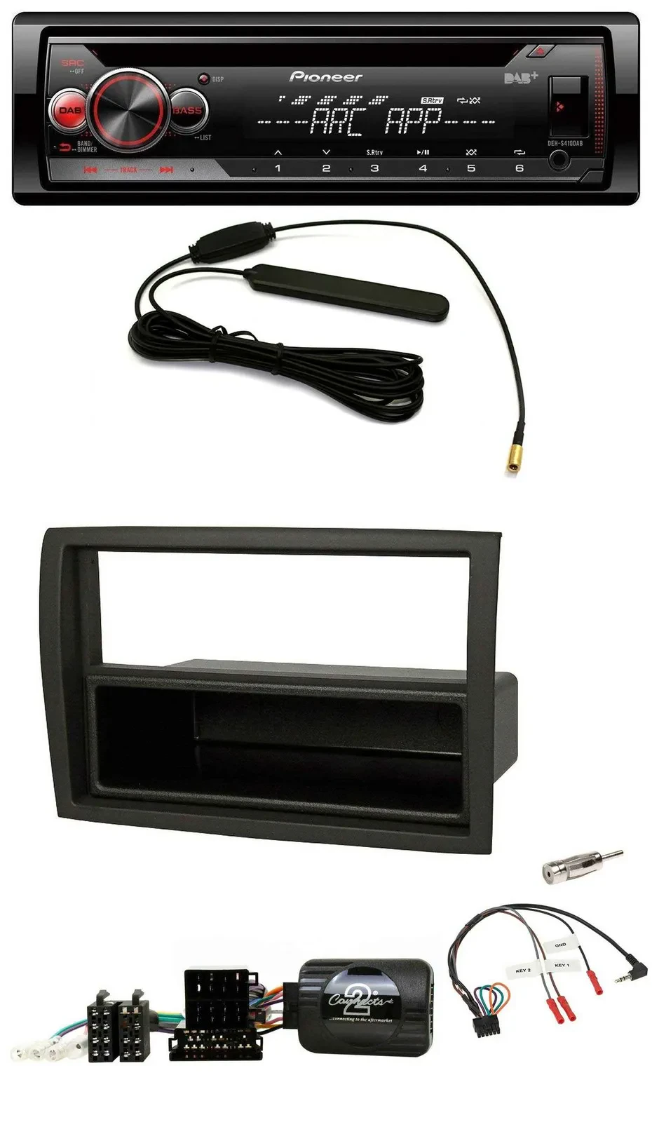 Pioneer CD USB Lenkrad DAB MP3 Autoradio für Fiat Ducato 2012-15 schwarz