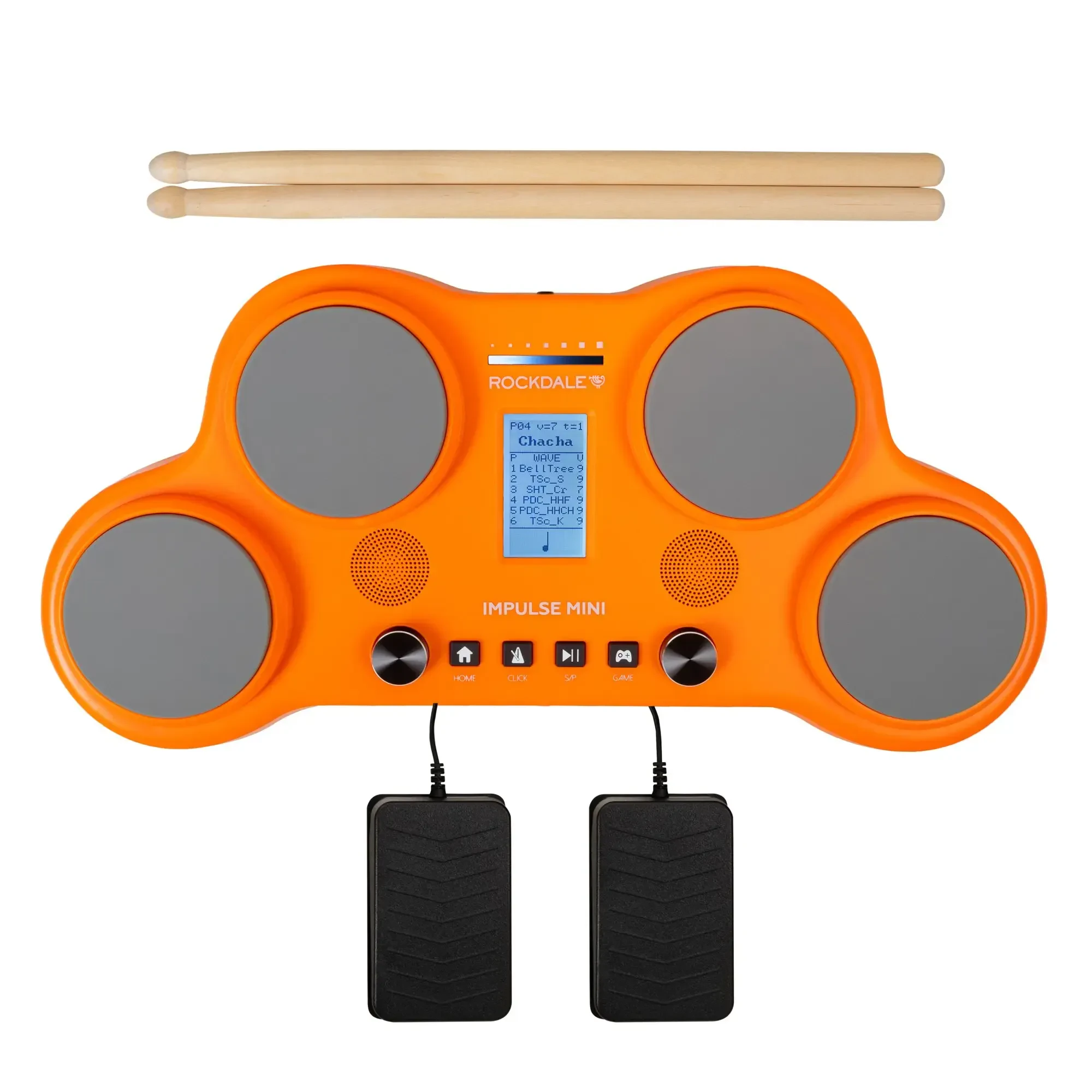 Ударная установка электронная Rockdale Impulse Mini Orange