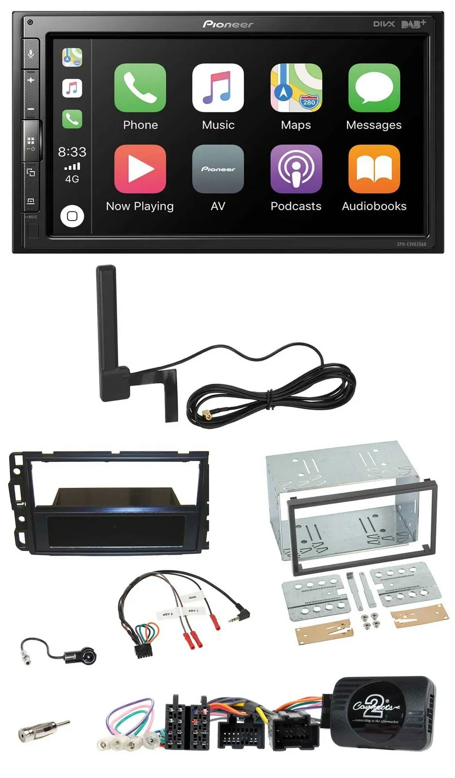 Pioneer USB 2DIN Bluetooth DAB Lenkrad Autoradio für Cadillac BLS YSCF 2006-2010