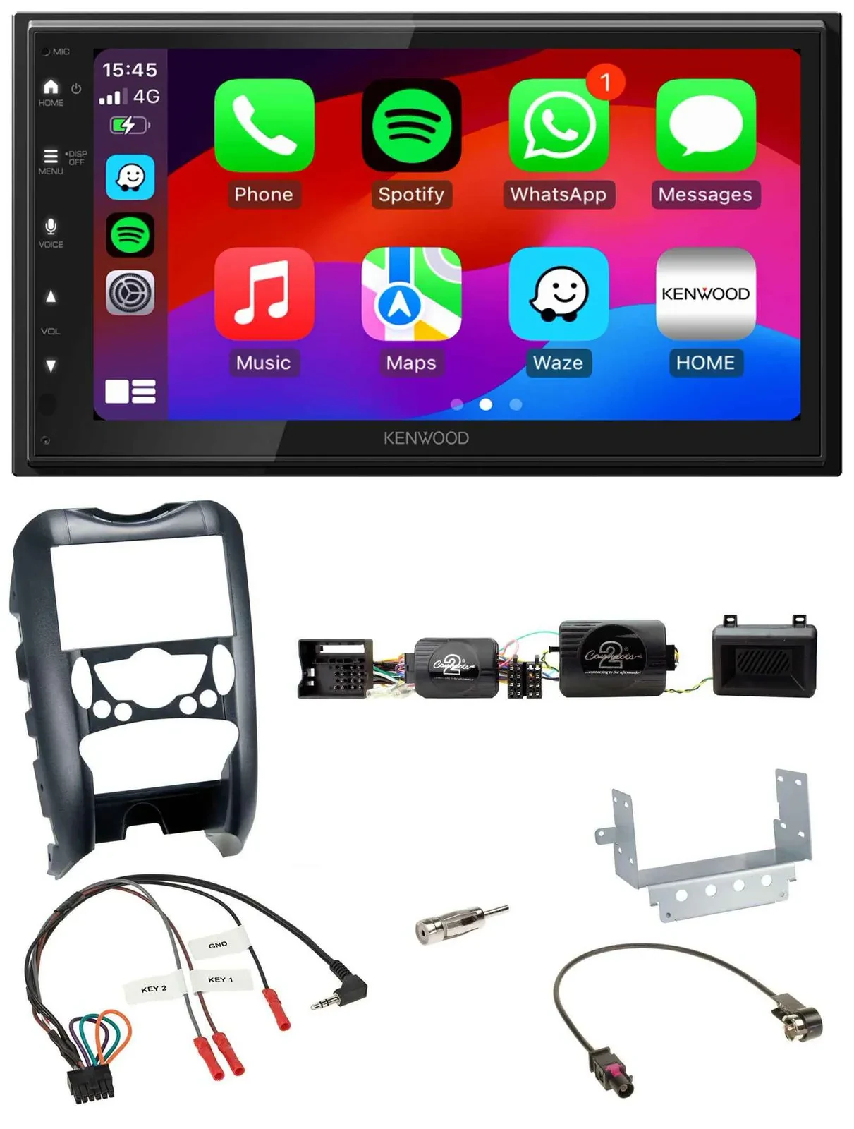 Kenwood Lenkrad USB DAB 2DIN Bluetooth Autoradio für Mini Cooper 06-14 Parksenso