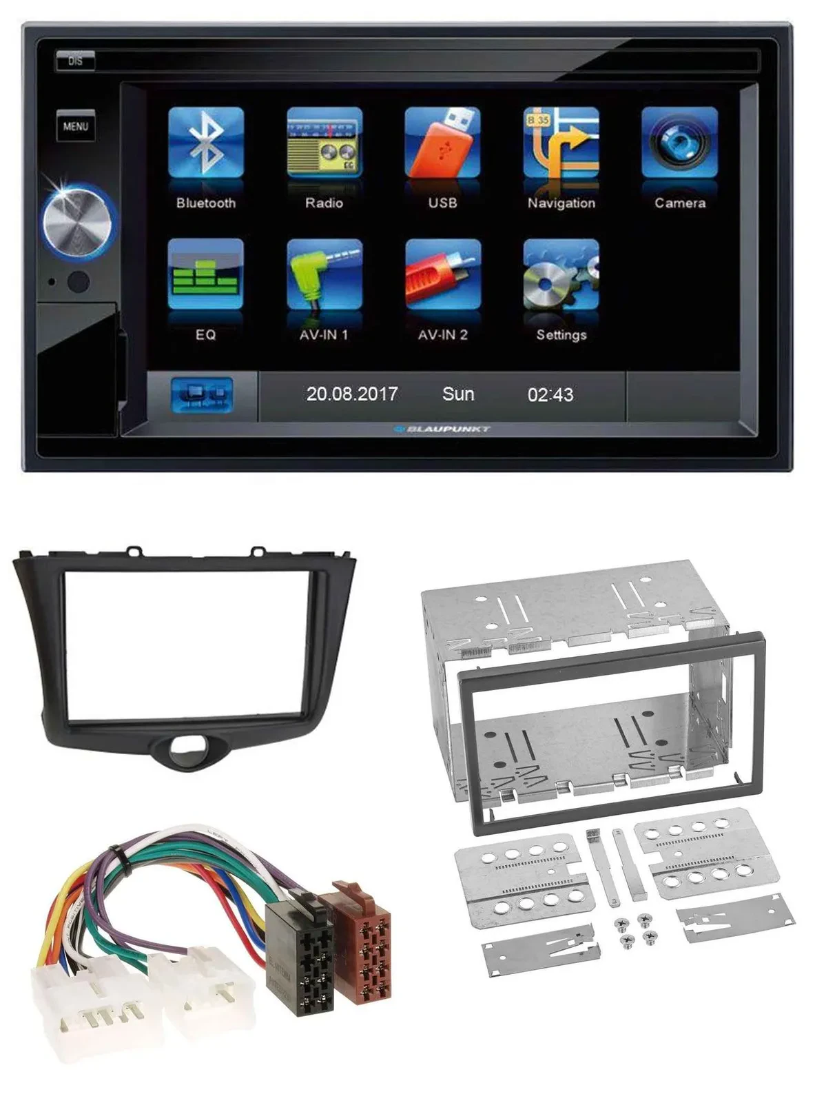 Blaupunkt SD Bluetooth 2DIN MP3 USB AUX Autoradio für Toyota Yaris (2003-2005)