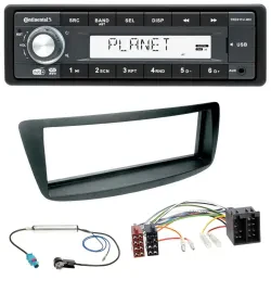 Continental MP3 AUX USB DAB 1DIN Autoradio für Citroen C1 Peugeot 107 Fakra Phan