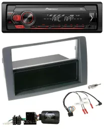 Автомагнитола для Fiat Idea 2006–2011 Pioneer 1 DIN, DAB, USB, MP3, серый